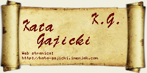 Kata Gajicki vizit kartica